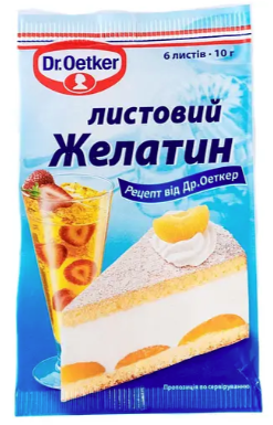 Желатин Dr.Oetker листовий 10 г